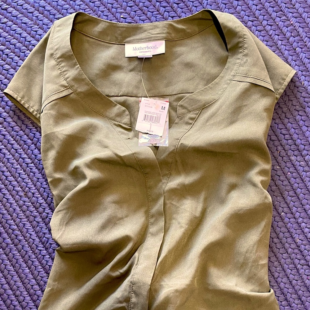 Motherhood Maternity - Tie Back Short Sleeve Top - M